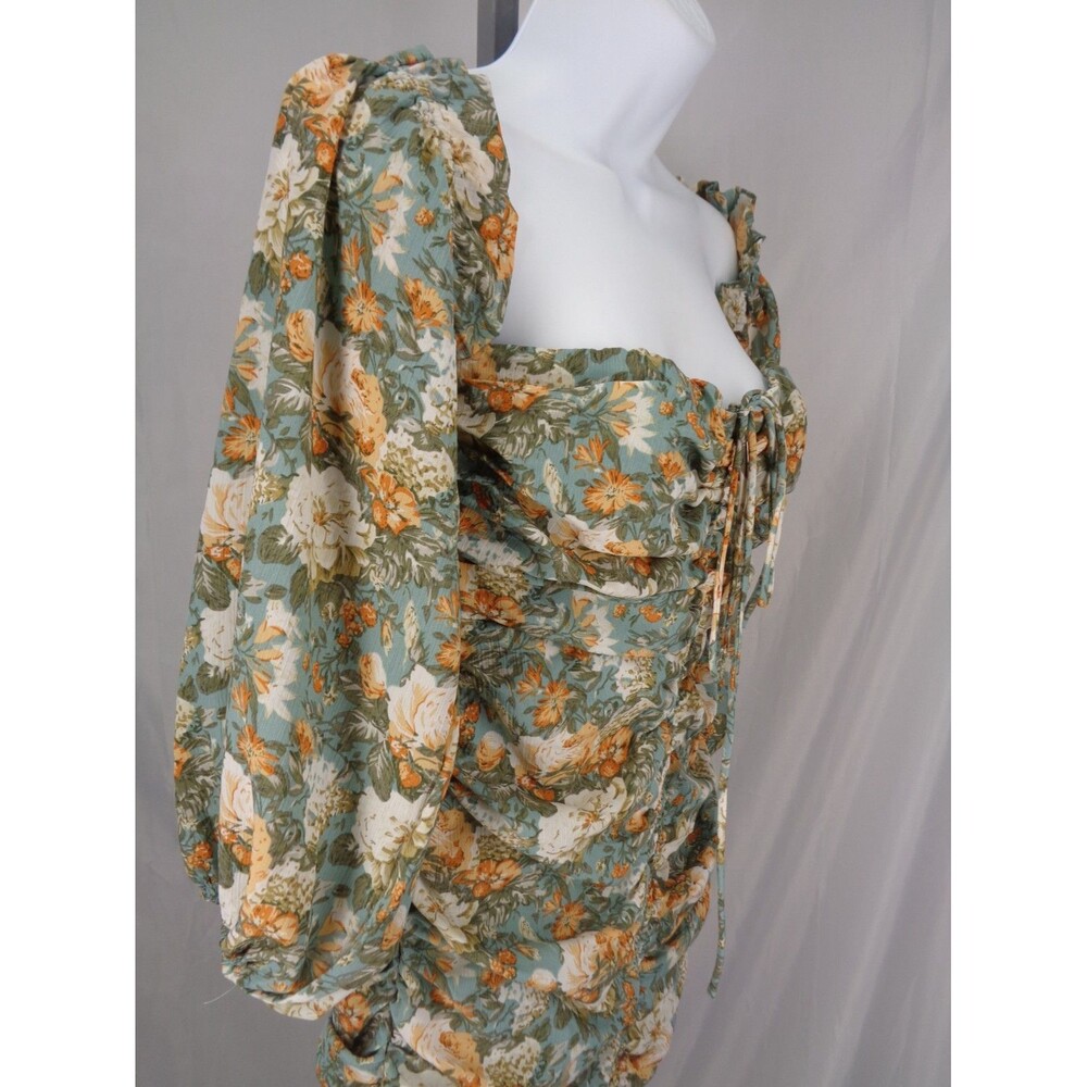 Hello Molly Floral Basque Country Mini Dress Small (4) Romantic Cottagecore New - Picture 13 of 16